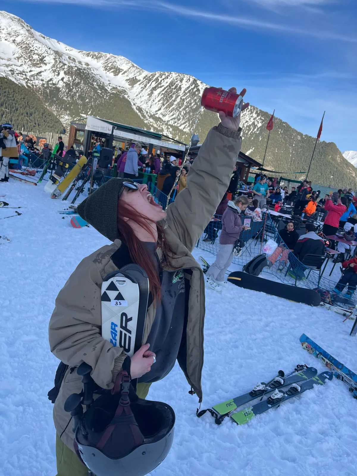 Guests at après in the snow, Andorra Ski Weekender