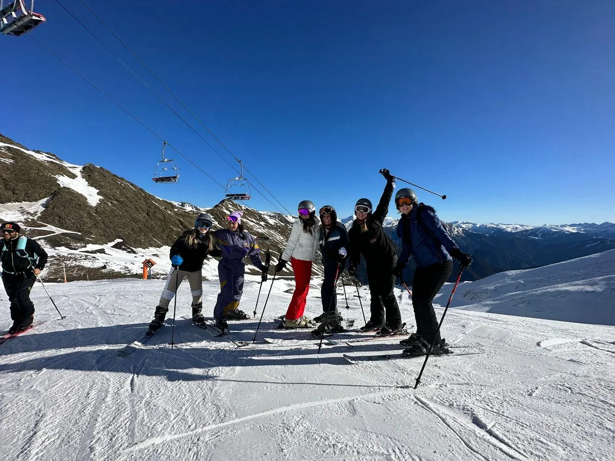 The group on the slopes at Pal Arinsal